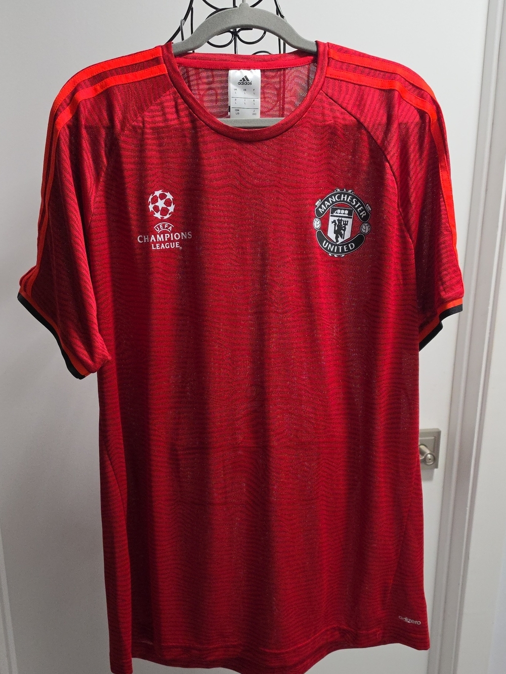 adidas Red Manchester United Champions League Training Jersey